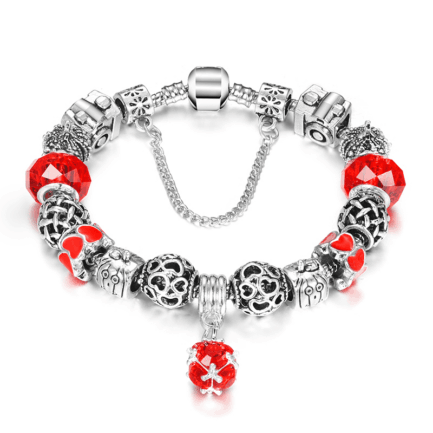 Silver Star Cascade – dámské náramky, červená