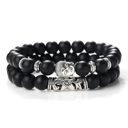 Predator Q1 Fennel – pánské náramky, Buddha, sada 2 kusy