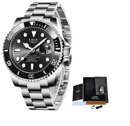 LIGE Titan – pánské hodinky, černá