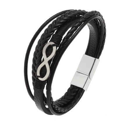 Predator Q1 Waterstone – pánské náramky, černá, nekonečno, 21cm