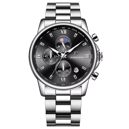 LIGE Steel Renger – pánské hodinky, černá